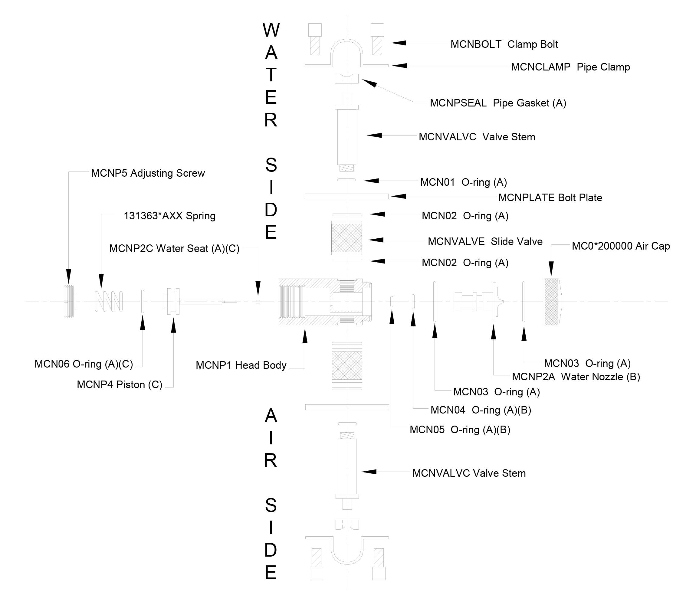 Atomizing Head Parts